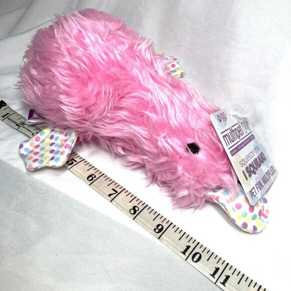 Multipet Duckworth Dog Toy Squeaker Soft Plush Toss Fetch Cuddle Pink 11" L - Picture 12 of 16